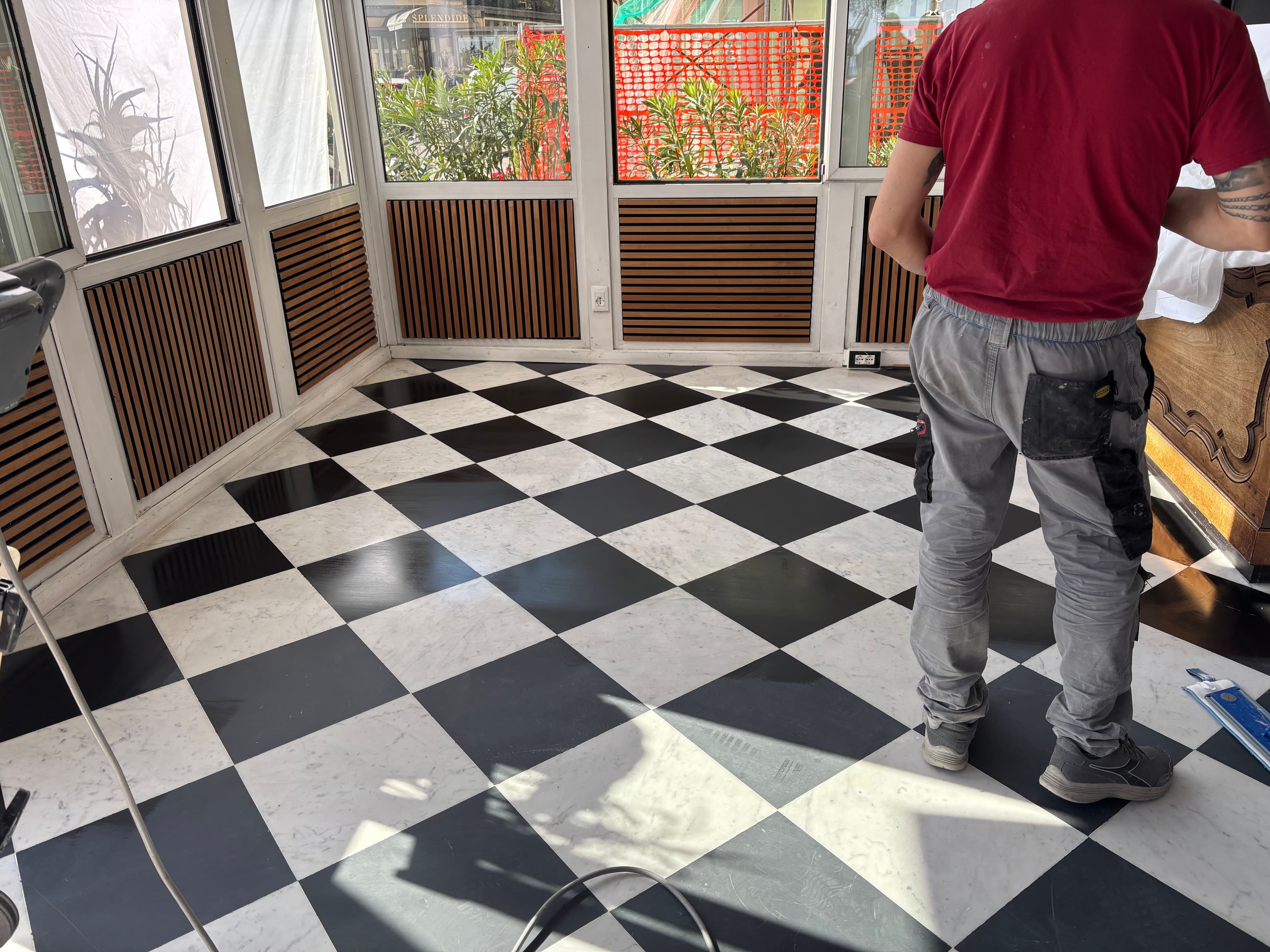 Trattamento pavimento marmo